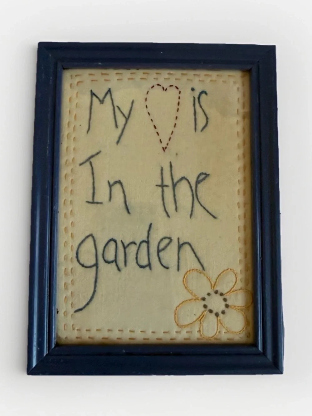 Vintage Cottagecore Framed Hand Embroidery Art Lot Garden Floral Wall Decor Set